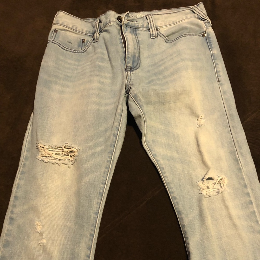 White wash jeans